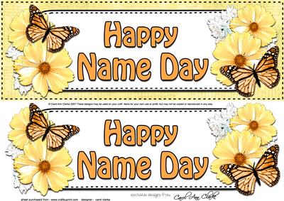 Large Dl Birthday Name Day Floral Butterflies 3D Decoupage