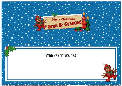 Xmas Gran & Grandad Robin Signpost Large Dl Insert