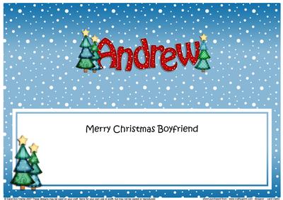 Christmas Boyfriend Andrew Trees Matching Large Dl Insert