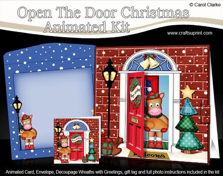 3D Xmas Gigi's Turkey Animated Moveable Open Door Card