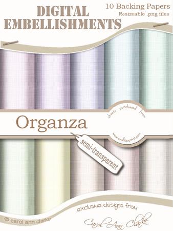 Semi-transparent Shabby Summertime 'organza' Digital Embellishments
