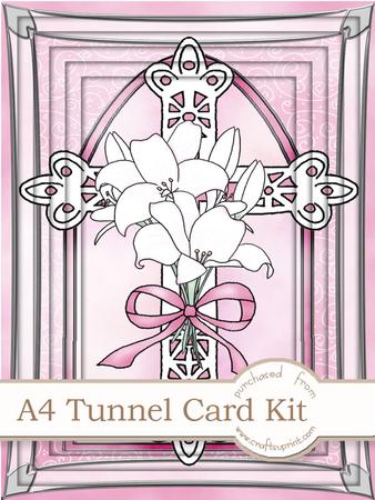 A4 When Words Fail Pink Tunnel Card Kit