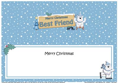 Xmas Best Friend Polar Bear Signpost Lge Dl Insert