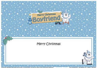 Xmas Boyfriend Polar Bear Signpost Lge Dl Insert