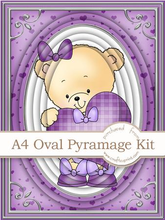 A4 Rosie's Heart in Amethyst Pyramage Kit