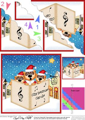 Carol Singing Meerkats Merry Carollers Scallop Corner