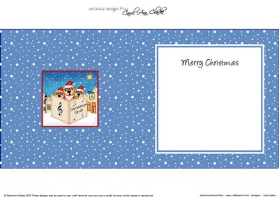 Carol Singing Meerkats Merry Carollers Square Insert