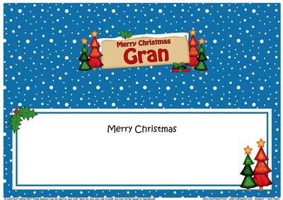 Xmas Gran Trees Signpost Large Dl Matching Insert