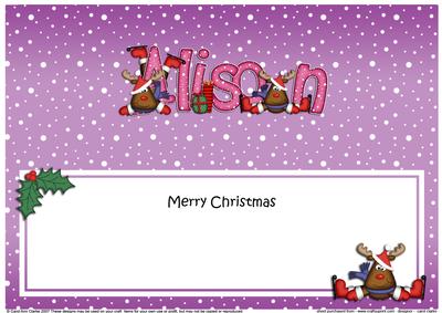Merry Christmas Alison Rudolph Matching Large Dl Insert
