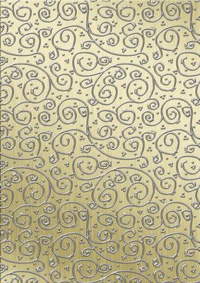 Metallics 'metallic Swirls - Silver' Backing Paper