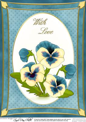 A4 Pansy - with Love