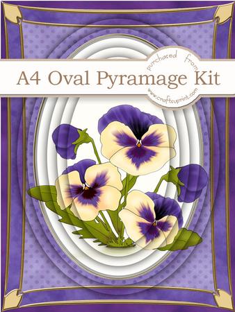 A4 Pansy in Lavender Pyramage Kit