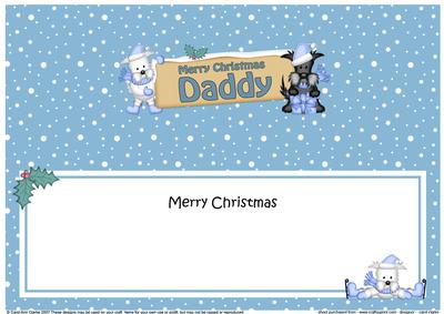 Xmas Daddy Dogs Signpost Lge Dl Matching Insert