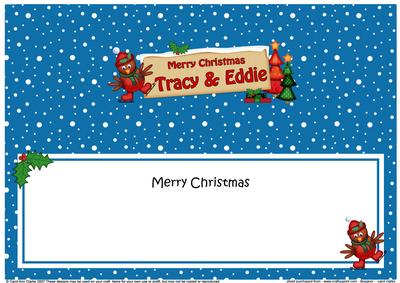 Xmas Tracy & Eddie Robins Signpost Large Dl Matching Insert