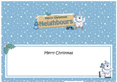 Xmas Neighbours Polar Bear Signpost Lge Dl Insert