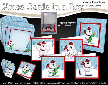 Christmas Polar Bears Cards in a Box Bumper Kit