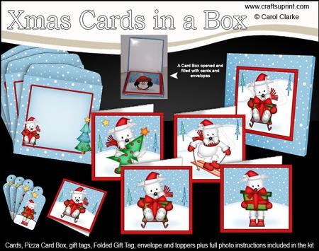 Christmas Westie Dogs Cards in a Box Bumper Kit