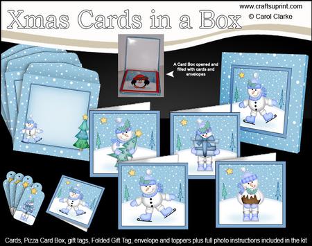 Christmas Snowmen Cards in a Box Bumper Kit