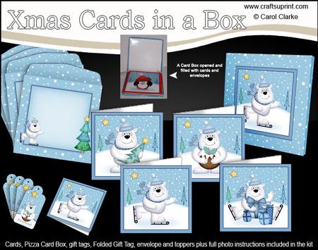 Christmas Polar Bear Cards in a Box Bumper Kit