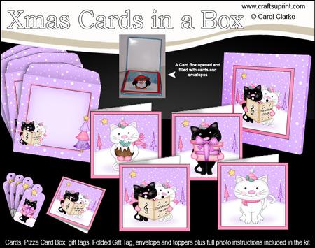 Christmas Cats Cards in a Box Bumper Kit