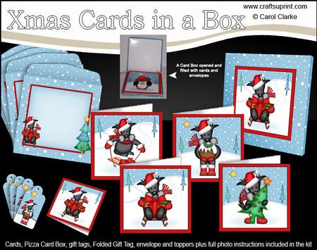 Christmas Scottie Dog Cards in a Box Bumper Kit