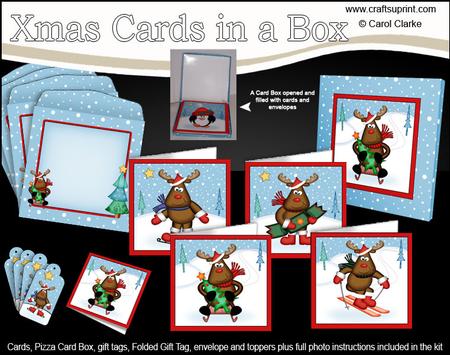 Christmas Rudolph Cards in a Box Bumper Kit