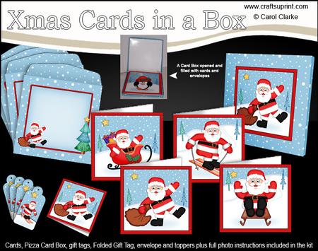 Christmas Santa Cards in a Box Bumper Kit
