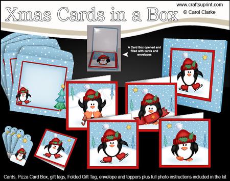 Christmas Penguin Cards in a Box Bumper Kit