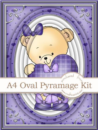 A4 Rosie's Heart in Damson Pyramage Kit