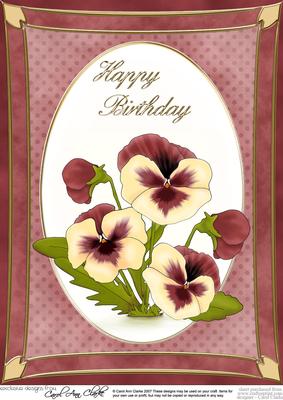 A4 Pansy - Birthday