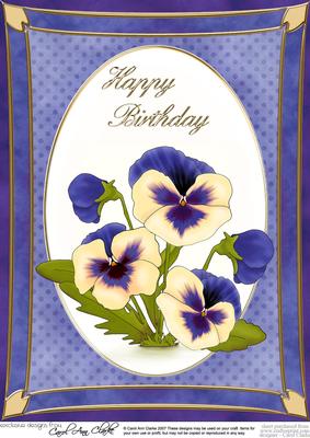 A4 Pansy - Birthday