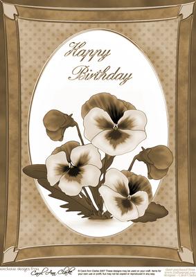 A4 Pansy - Birthday
