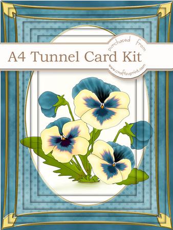 A4 Pansy in Jade Tunnel Card Kit