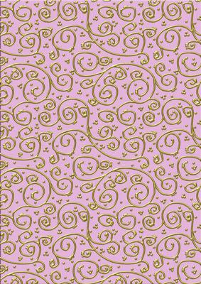 Shabby Summertime 'metallic Swirls - Gold' Backing Paper