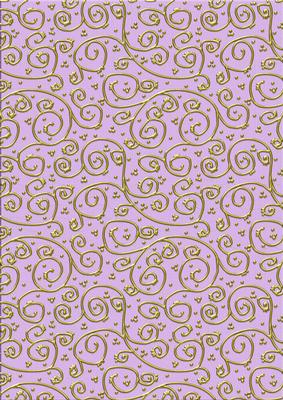 Shabby Summertime 'metallic Swirls - Gold' Backing Paper
