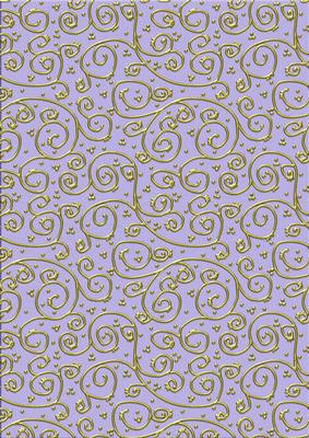 Shabby Summertime 'metallic Swirls - Gold' Backing Paper