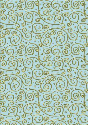 Shabby Summertime 'metallic Swirls - Gold' Backing Paper