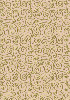 Shabby Summertime 'metallic Swirls - Gold' Backing Paper