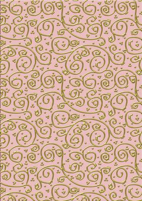 Shabby Summertime 'metallic Swirls - Gold' Backing Paper