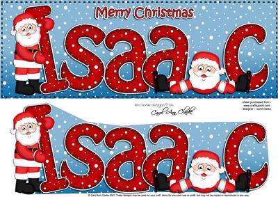 Merry Christmas Isaac Santa Large Dl & 3D Decoupage