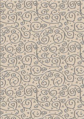 Shabby Summertime 'metallic Swirls - Silver' Backing Paper