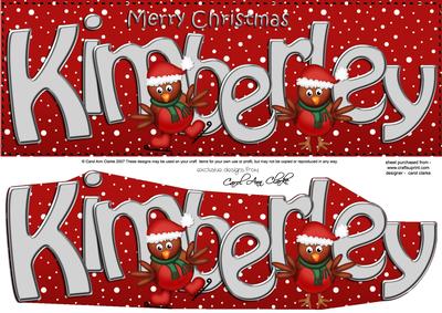 Merry Christmas Kimberley Robins Large Dl & 3D Decoupage