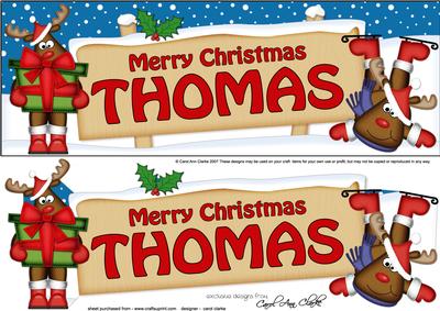 Xmas Thomas Rudolph Signpost Large Dl Easicut Decoupage