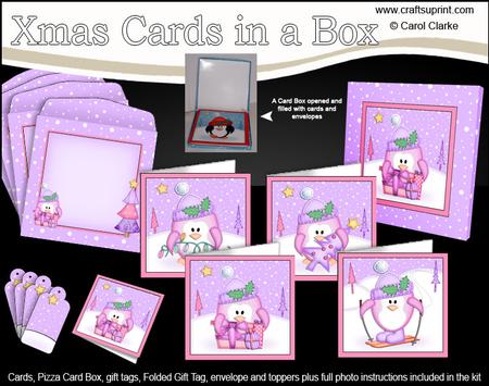 Christmas Penguins Cards in a Box Bumper Kit
