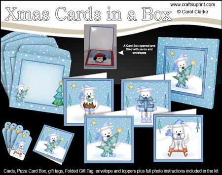 Christmas Westie Dogs Cards in a Box Bumper Kit