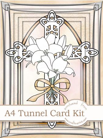 A4 When Words Fail in Gold Tunnel Card Kit