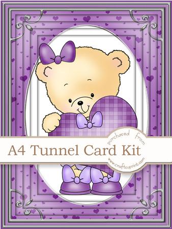 A4 Rosie's Heart in Amethyst Tunnel Card Kit