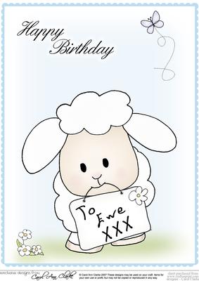 A4 Little Lamb - Birthday