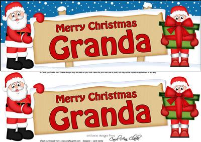 Xmas Granda Santa Signpost Lge Dl Easicut Decoupage