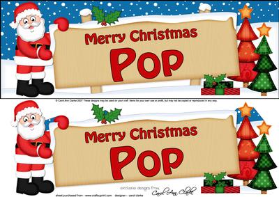 Christmas Pop Santa Signpost Large Dl Easicut 3D Decoupage